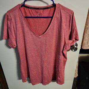 WOMANS PEACH COLORED SPYDER WORKOUT ACTIVE SHIRT SZ XL